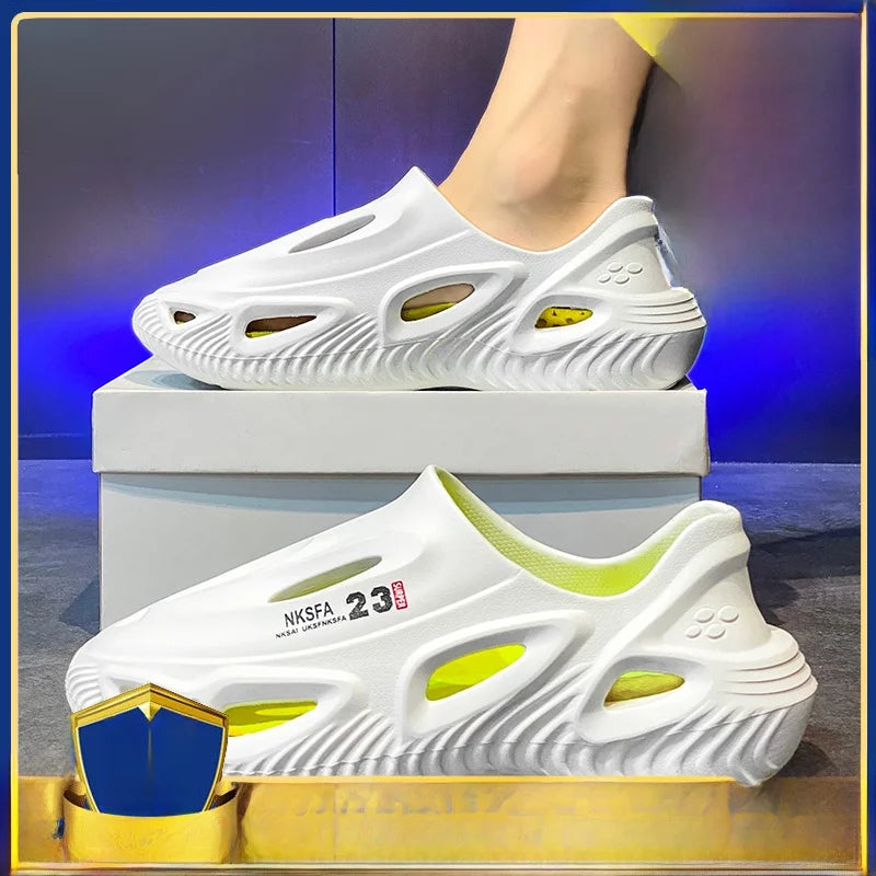 nut Themed Men's Summer 2024 Sports Driving Sandals Outdoor Wear Anti-Slip Beach oes Breathable Slip-On EVA Material