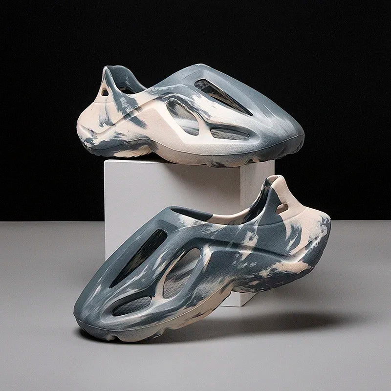 Adult EVA Sandals Injection Molded Men's and Women's Casual Beach Shoes Soft and Non Slip Slippers 36-47